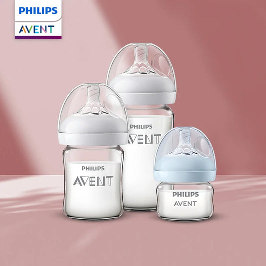 Philips Avent Anti-Colic Baby Bottle – Wide Neck Glass Feeder (160ml/240ml, 0-6 Months+)