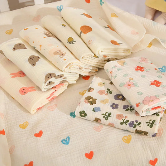 80x80cm Cotton Muslin Swaddle Blanket – Baby Receiving Blanket & Bath Towel