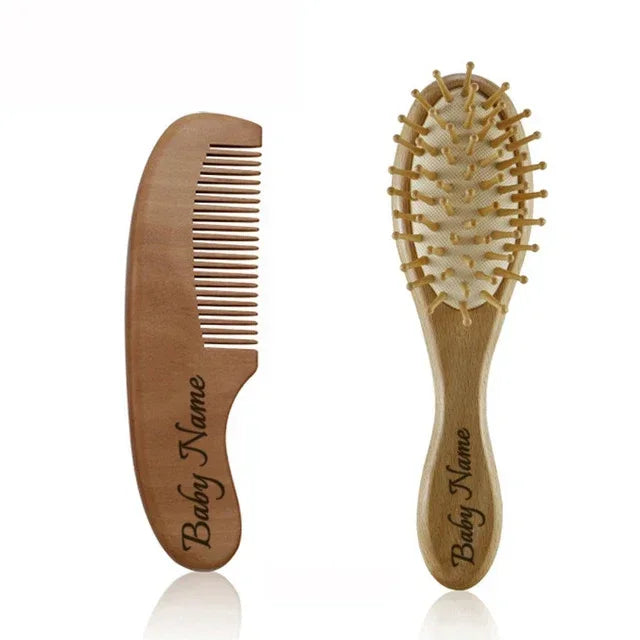 Personalized Touch: Engraved Baby Hair Brush & Comb Set