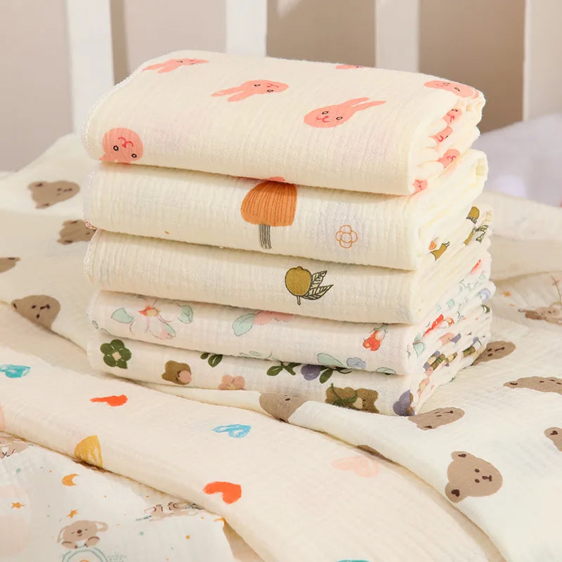 80x80cm Cotton Muslin Swaddle Blanket – Baby Receiving Blanket & Bath Towel