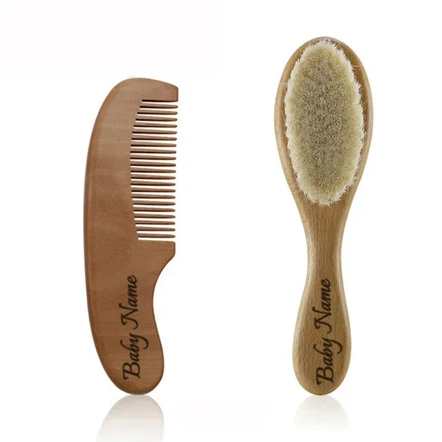 Personalized Touch: Engraved Baby Hair Brush & Comb Set