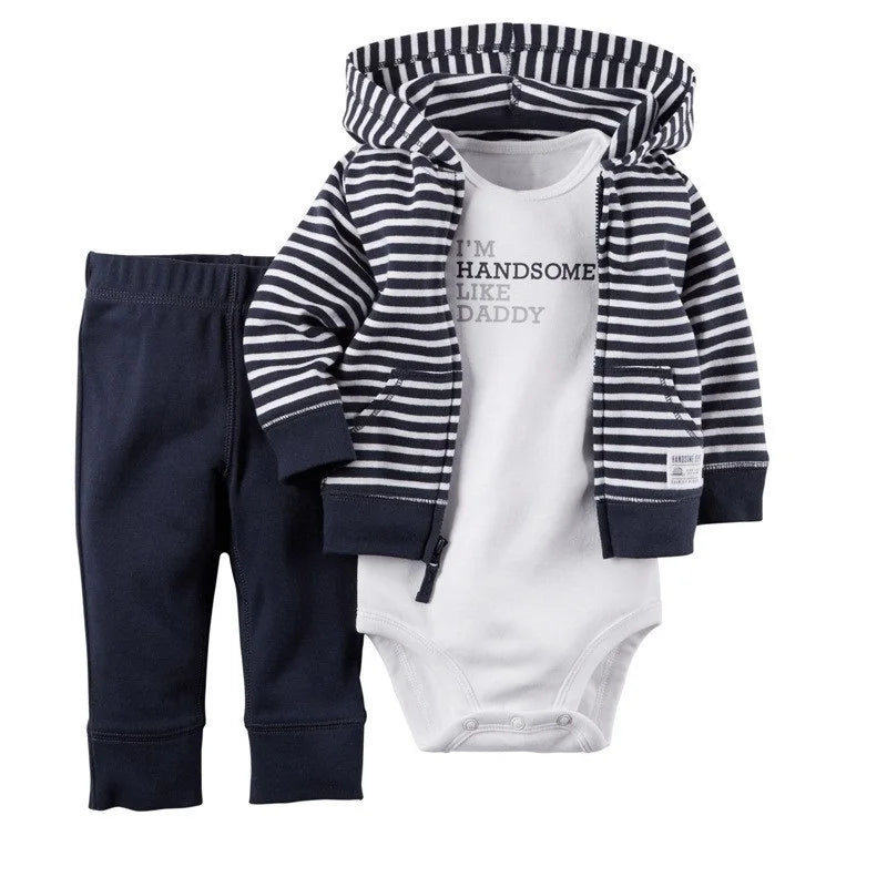 Cozy & Cute: 3-Piece Baby Sets - Hoodies, Pants & Bodysuits (Spring/Winter)