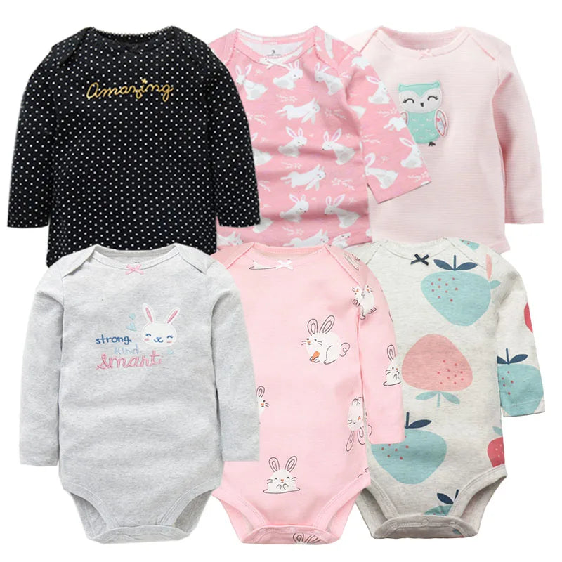 Sweet Dreams Set: 3-6 Pack Cotton Baby Bodysuits