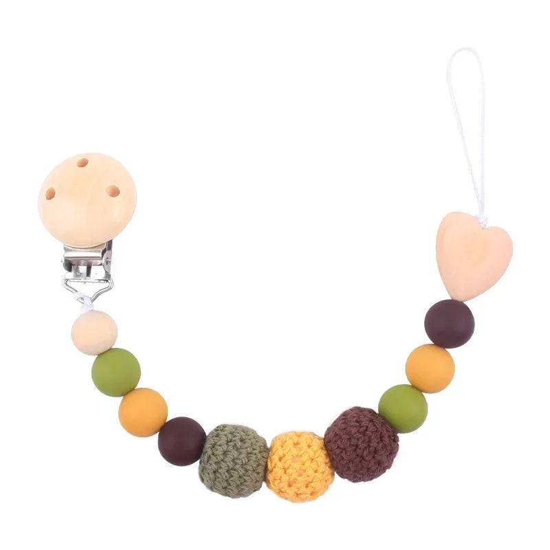 Teething Relief: Pacifier Clips with Crochet Balls - 1-2 Pack