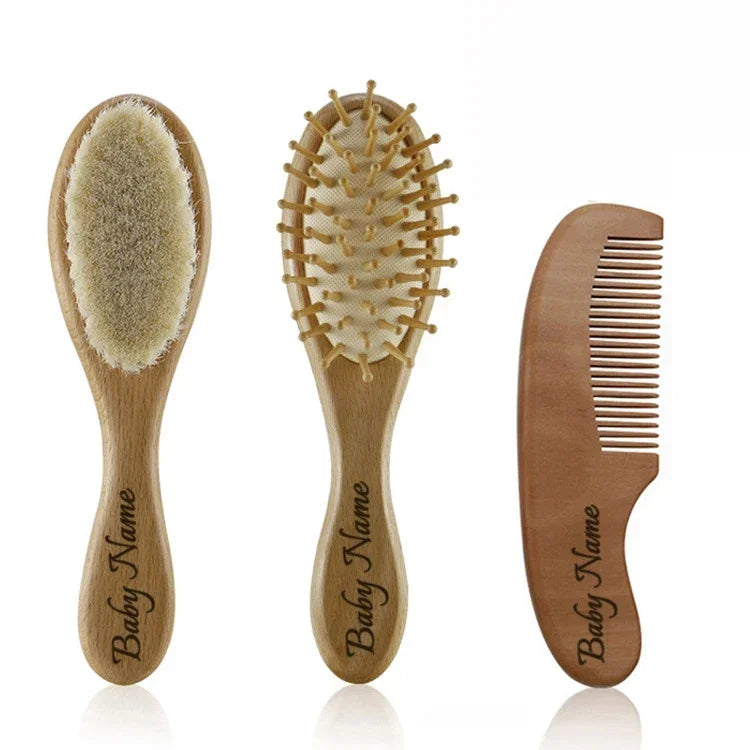 Personalized Touch: Engraved Baby Hair Brush & Comb Set